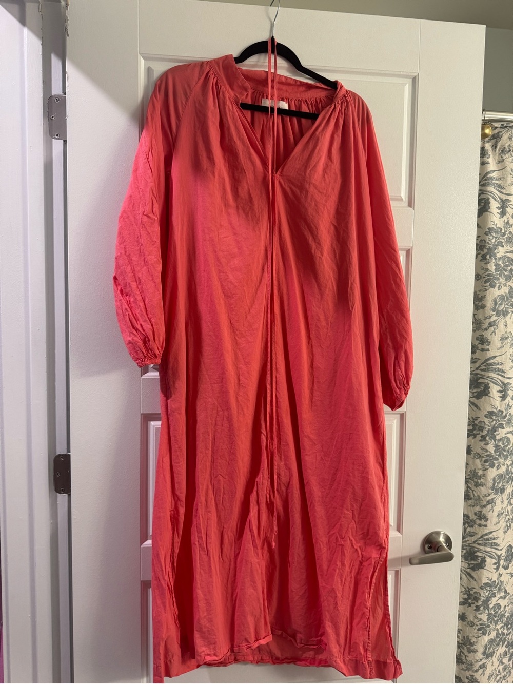 Xirena Coral Pink Long Sleeve Maxi Dress Small